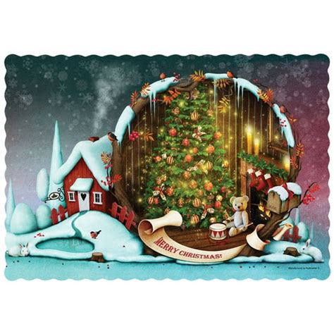 Merry Christmas Tree Paper Placemats - 10in. x 14in. - 25 Pack (702093) - Walmart.com - Walmart.com