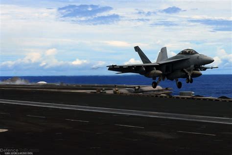 F/A-18F Super Hornet takes off from aircraft carrier | Defence Forum ...