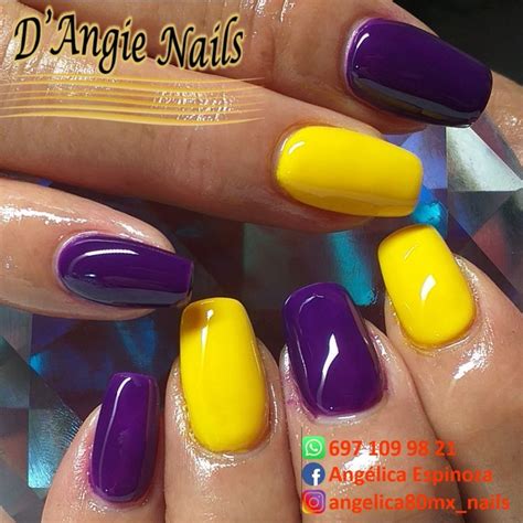 Yellow Nails Design, Yellow Nail Art, Purple Nail Designs, Pretty Nail Art Designs, Beautiful ...