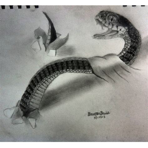 3d Snake Drawing at PaintingValley.com | Explore collection of 3d Snake ...