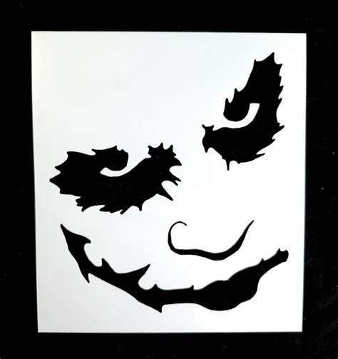 Joker Face Stencil - Etsy