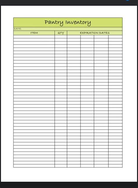 Pantry Inventory Printable | Keep Track of Your Pantry Items