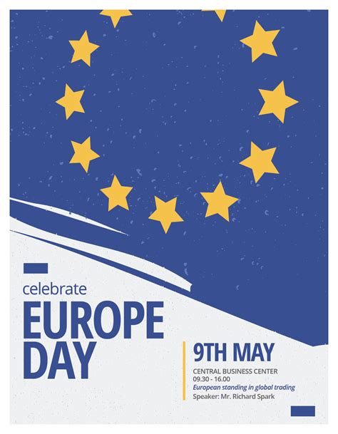 Europe Day Poster 206814 Vector Art at Vecteezy