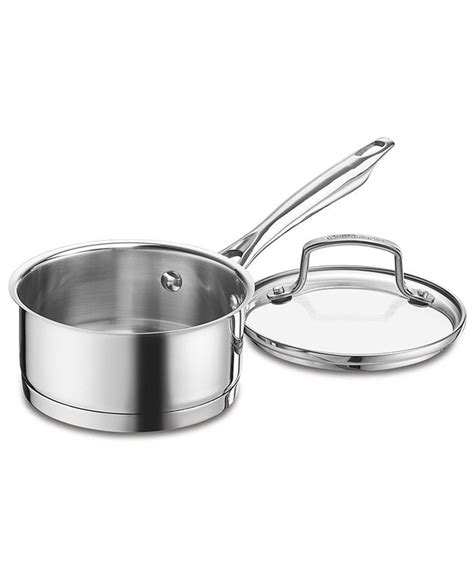 Cuisinart 1-Qt. Stainless Steel Saucepan with Lid - Macy's