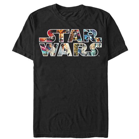 Star Wars - Men's Star Wars Classic Poster Logo Graphic Tee Black Large ...