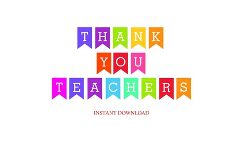 Teacher Appreciation Banner / Thank You Teachers Banner - Etsy