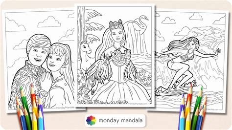 Printable Barbie Swan Lake Coloring Pages