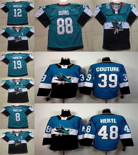 2017 Stadium Series San Jose Sharks Mens Jerseys 8 Joe Pavelski 12 Patrick Marleau 19 Joe ...