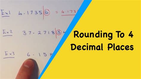 How To Round To 4 Decimal Places (Rounding Any Number To 4dp) - YouTube