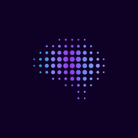 Premium Vector | Brain artificial intelligence logo design