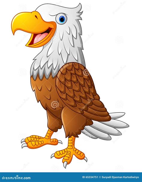 Cute eagle cartoon stock vector. Illustration of comic - 65334751