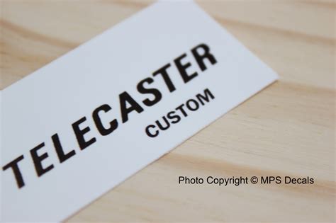 Fender Telecaster Custom Guitar Headstock Waterslide Decal | mpsguitarrestors