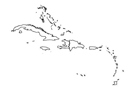 Outline Sketch Map of Caribbean With States and Cities 25843926 Vector Art at Vecteezy