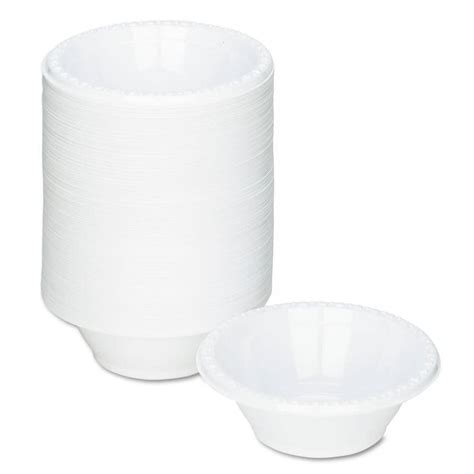 Tablemate 5 oz. White Disposable Plastic Bowls, 125 / Pack TBL5244WH - The Home Depot