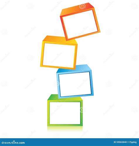 Box diagram stock illustration. Illustration of four - 59065848