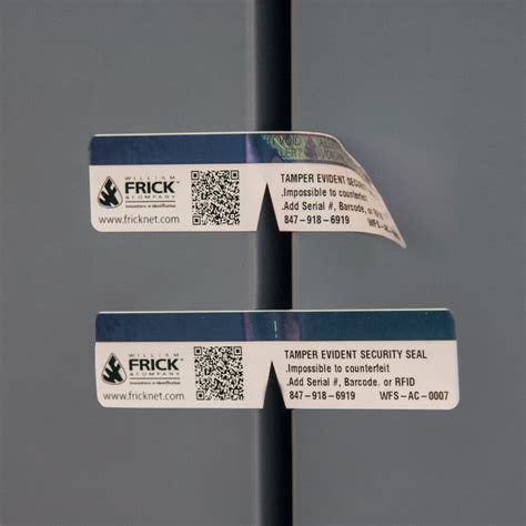 Ultra Sensitive Tamper Evident Labels | William Frick & Company