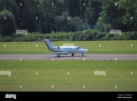 Cessna Citation CJ2 is taxiing at the airport Saint Gallen Altenrhein in Switzerland Stock Photo ...