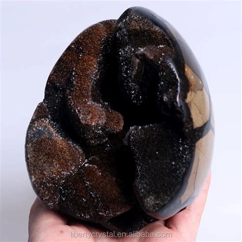 Natural Dragon Septarium Fossil Egg Rocks Mineral Specimens Dragon Geode Egg For Collection ...