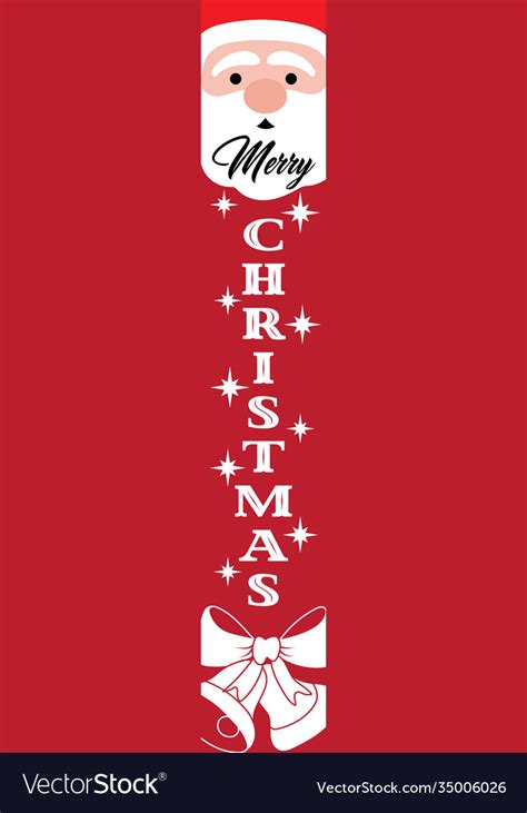 Merry christmas vertical sign welcome Royalty Free Vector