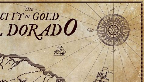 Map of El Dorado Lost City of Gold Vintage Style Adventure | Etsy Canada