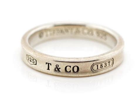 Tiffany & Co 1837 Sterling Silver Ring - Size Q-R - Rings - Jewellery