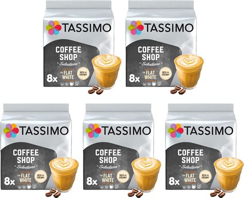 Tassimo Coffee Shop Selection Typ Flat White Coffee Pods - 5packs (40 Servings) : Amazon.co.uk ...