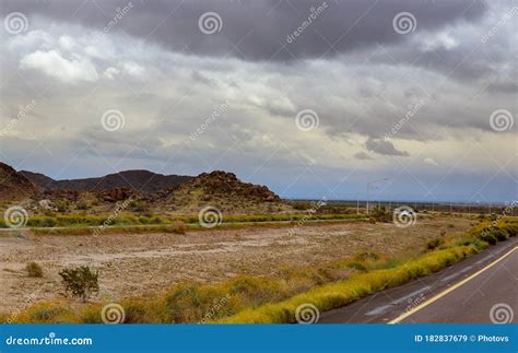 West Texas Landscape of Desert Area with Hills USA Stock Image - Image ...