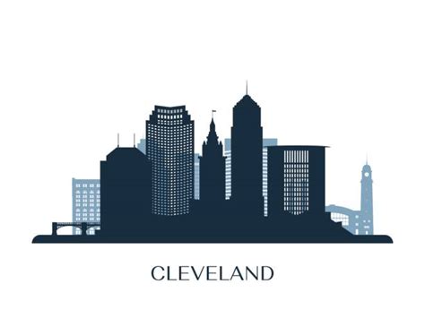 Silhouette Of Cleveland Skyline Outline Illustrations, Royalty-Free Vector Graphics & Clip Art ...