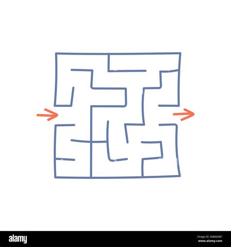 Square maze. Game for kids. Puzzle for children. Easy level of ...