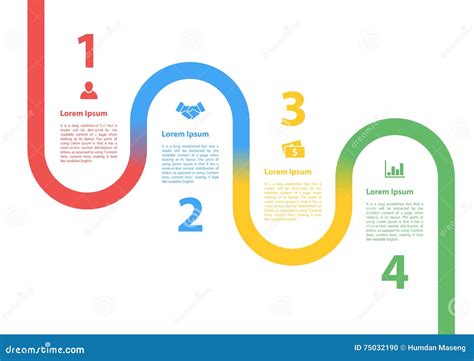 Four Steps Sequence Process Diagram Infographic Layout Concept Stock Vector - Illustration of ...