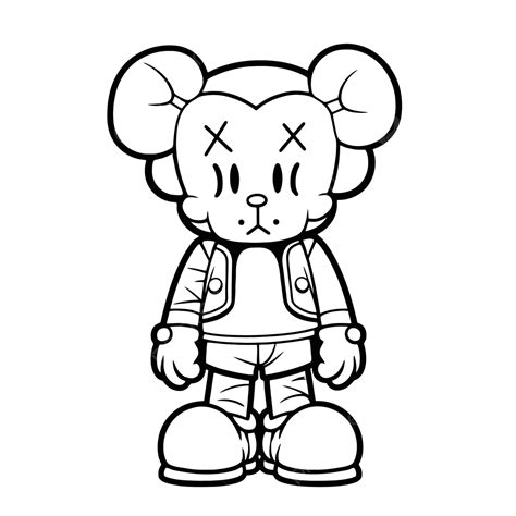 Drawing Of A Black And White Teddy Bear Outline Sketch Vector, Bear Drawing, Wing Drawing, Ear ...