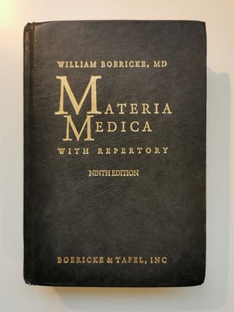 Materia Medica with Repertory 9th Edition by William Boericke