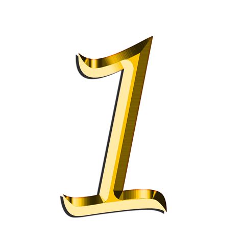 Golden Number 1 transparent PNG - StickPNG