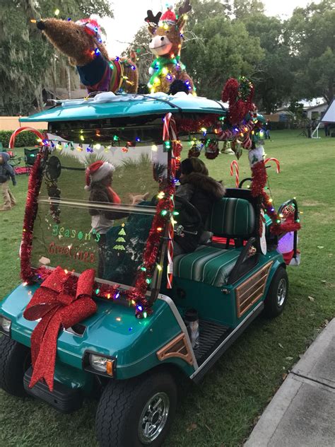 Golf cart Christmas parade | Golf carts | Pinterest | Golf carts, Golf and Cabin christmas