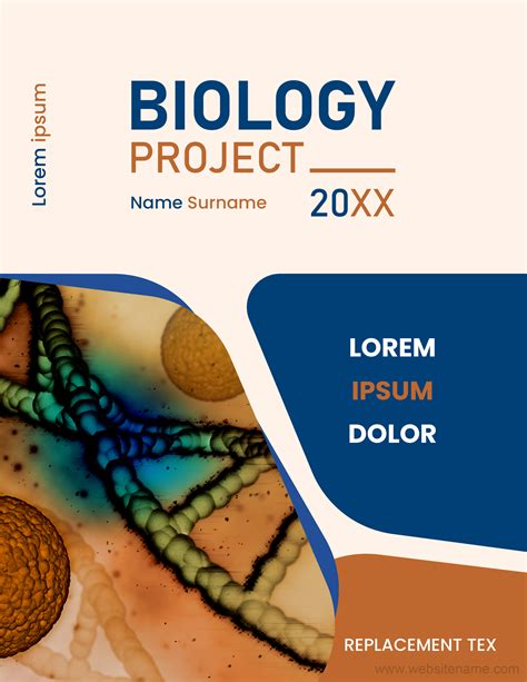 Biology project front page designs | MS Word Cover Page Templates