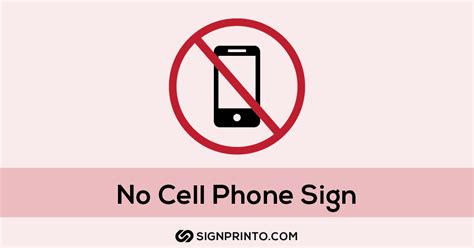 No Cell Phone Sign-Downlaod Free Printable PDF Collection | No cell phone sign, Signs, Printable ...