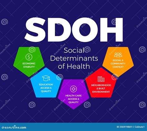 SDOH - Social Determinants Of Health - Vector Infographic Illustration ...