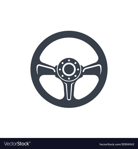 Steering wheel logo Royalty Free Vector Image - VectorStock