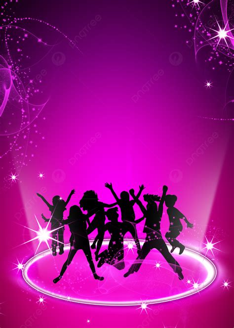 Fuchsia Light Effect Dance Silhouette Background Wallpaper Image For Free Download - Pngtree