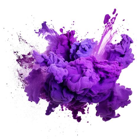 Premium PSD | Purple paint powder splashes