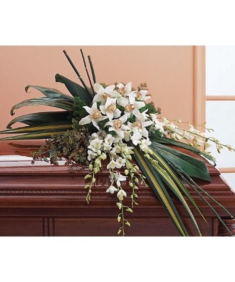 White Orchid Spray | Fort Worth (TX) Casket & Funeral Flowers | Gordon Boswell Flowers