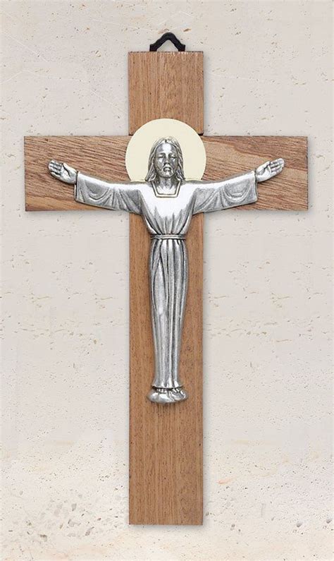 Risen Christ 12" Mahogany Wall Cross