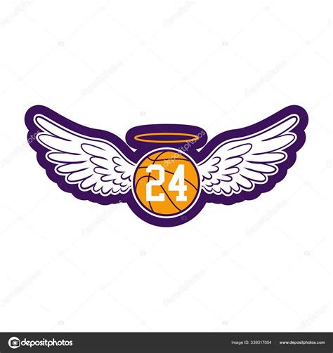 Kobe Bryant Basketball Angel Wings Glory Nba Legend World Shock Stock ...