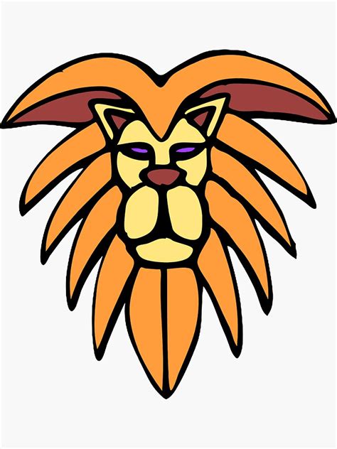 "Funny Lion face " Sticker for Sale by benimoney | Redbubble