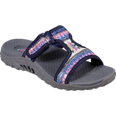 Skechers Women's Reggae Sequined T Strap Slide Sandals | Flats | Shoes ...