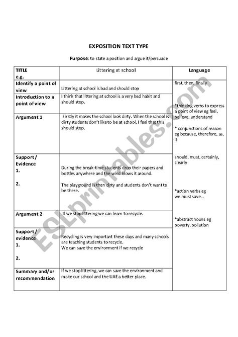 writing exposition - ESL worksheet by amalalmaha