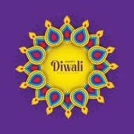 Happy Diwali Greeting Design Template with Round Lamps Ornaments - Photo #930 - Vector Jungal ...