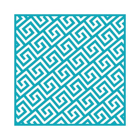 Diagonal Greek Key with Border in Robin's Egg Blue Digital Art by ...