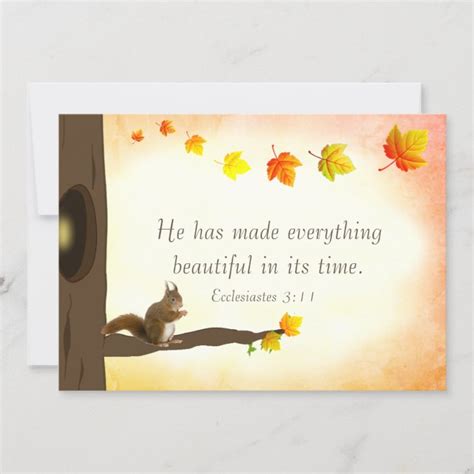 Fall Leaves and Bible Verse Autumn Greetings Card | Zazzle.com