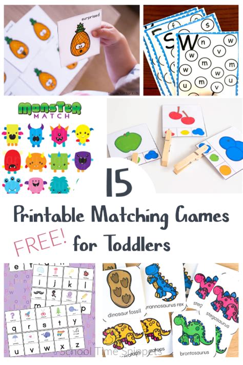 Toddler Matching Printables to Print Now! | School Time Snippets